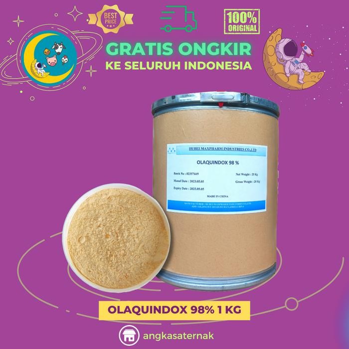 fifi OLAQUINDOX 98% 1 KG - AGP Broiler Ayam Pedaging Layer Petelur Babi