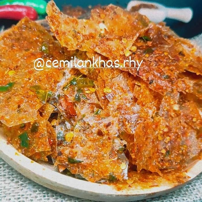 

New KERIPIK KACA PEDAS DAUN JERUK 1KG cemilan murah keripikkaca