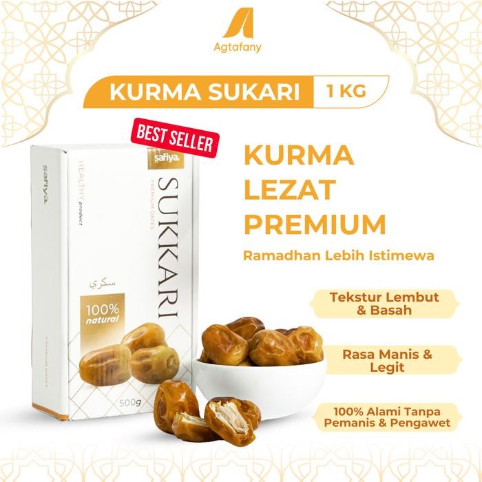 

New Kurma Sukari Raja 1 Kg Lembut Manis Premium Oleh Oleh Haji Umroh Murah