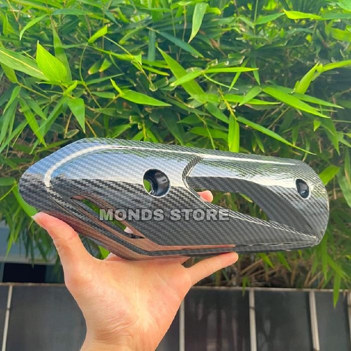 Cover Knalpot Full Crbon Kap Knalpot Motor Beat Karbu 2Lubang Baut terlaris