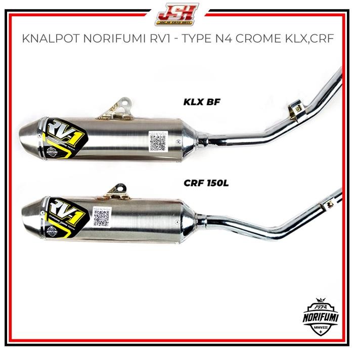 ASLI Knalpot Norifumi RV1 N4 CRF KLX WR 155 Kenalpot Motor CRF 150L terlaris