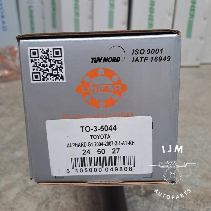 Cv Joint As Roda Dalam Kanan Toyota Alphard Camry Harrier 2.4 Unifar