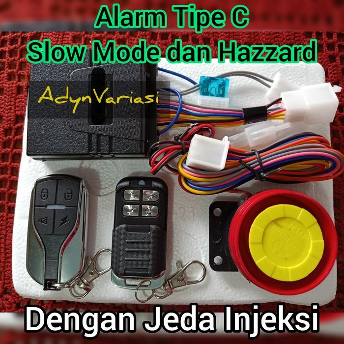 PREMIUM Remot Alarm Tipe C khusus motor injeksi dengan MODUL JEDA