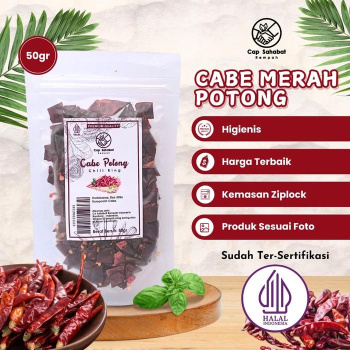 

PREMIUM 50gr Cabe Kering Potong / Cabe / Chili Ring / 100% PREMIUM QUALITY