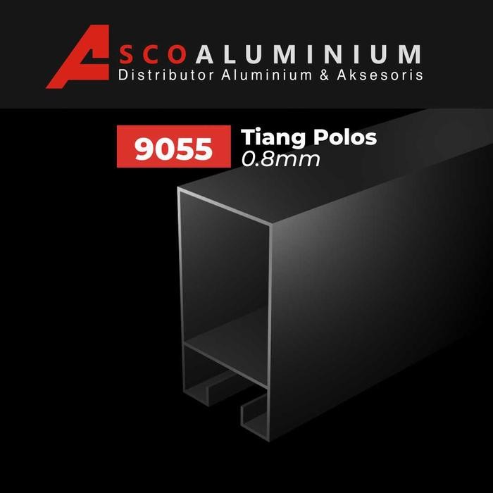 PREMIUM Aluminium Tiang Polos Profile 9055 Sliding Door
