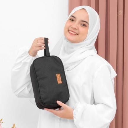 PREMIUM tas kosmetik pouch unisex Travel Organizer Polos Tas make up anti air