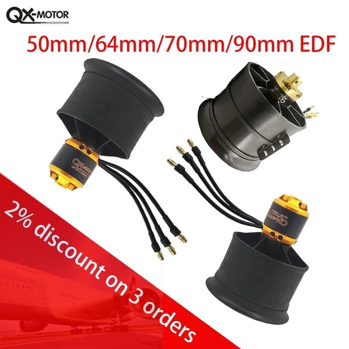 Ducted Fan System 50mm 64mm 70mm 90mm EDF for Jet Plane with