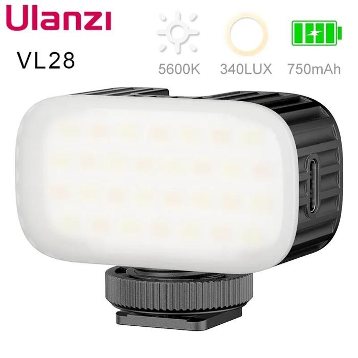 Ulanzi VL28 5500K Mini LED Video Light Rechargable GoPro Light Mod On