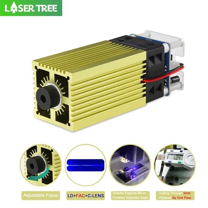 LASER TREE 40W Laser Head 450nm Blue Laser TTL Module for CNC Laser