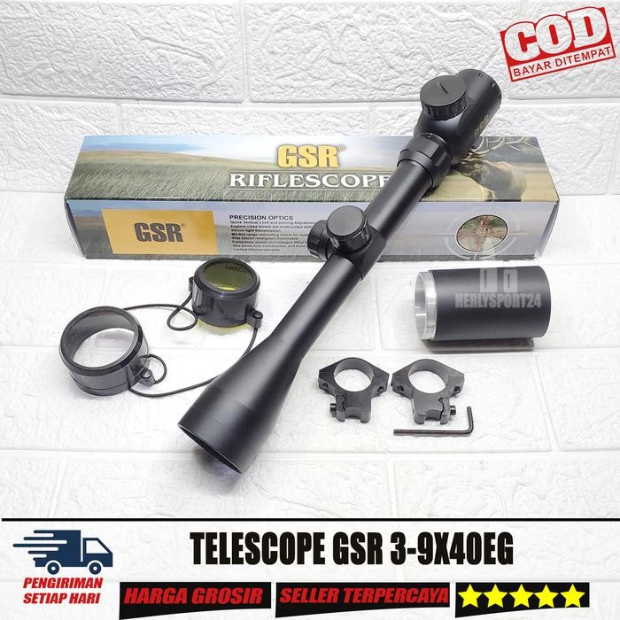 PROMO Telescope GSR 3-9X40 EG Teleskop Mildot 3-9X40 EG Tutup Mika Import