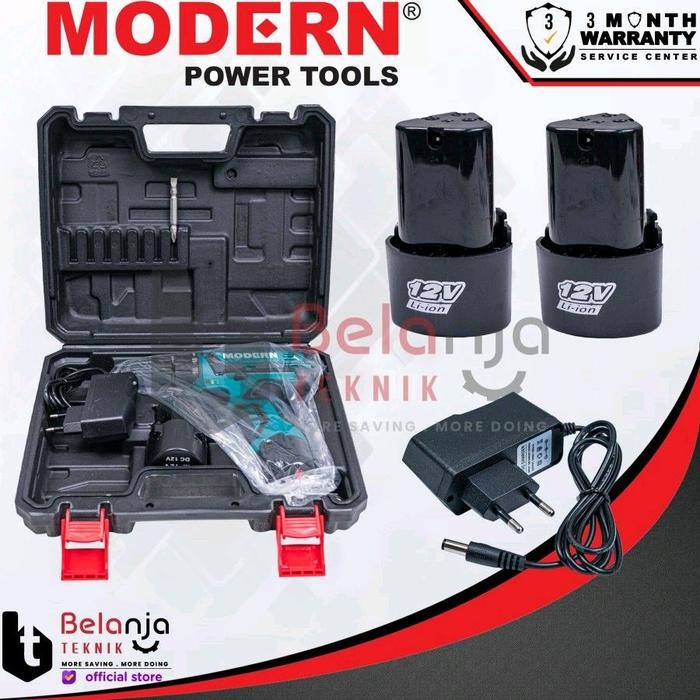 MODERN M-12V Bor Cordless Drill Baterai Batre Tanpa Kabel M12V 12V