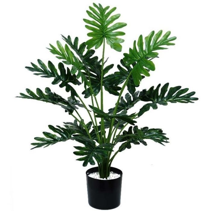 Termurah- Tanaman Hias Indoor Hidup Tanaman Plastik Daun Palem Plastik Dan Pot 85Cm Ornamen