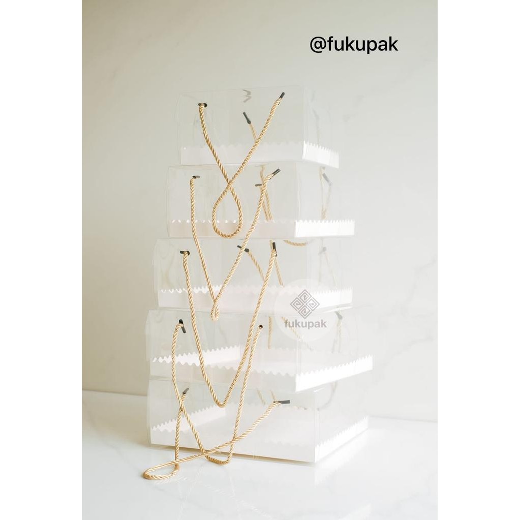 Box Mika Tali Tinggi 10 Cm (20Pcs) Kotak Transparan Dus Mika Kue Nasi