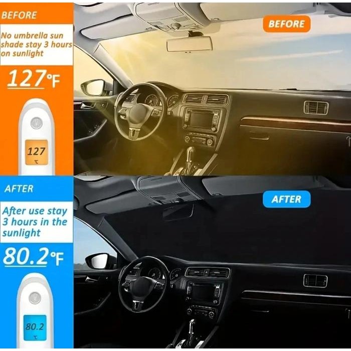 PENUTUP KACA DEPAN SUN SHIELD SUNSHADE PELINDUNG PANAS MATAHARI MOBIL TOYOTA INNOVA VENTURER ZENIX