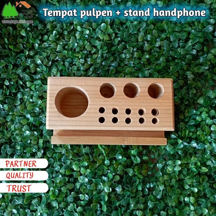 

Wooden Pencil pan holder 20x10x8 Cm / Tempat pensil /pulpen
