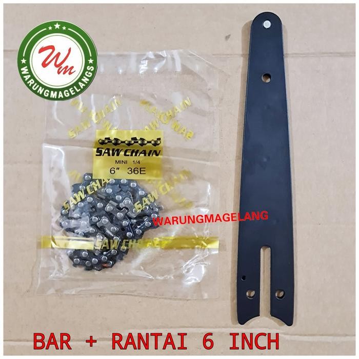 Bar Rantai Chainsaw Cordless Baterai Panjang 6 Inch For Bull Xenon