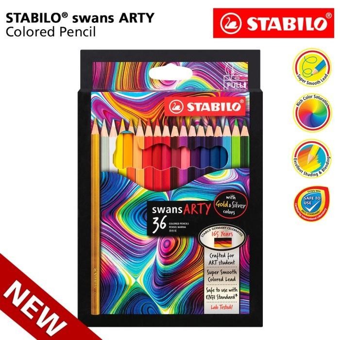 

READY STOK PENSIL WARNA STABILO SWANS ARTY HAPPY STATIONERY READYY