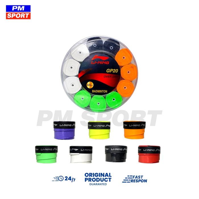Grip Karet Raket Badminton Lining GP20 Tipis Original