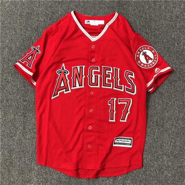 JERSEY BASEBALL MLB ANGELS MAJESTIC RED