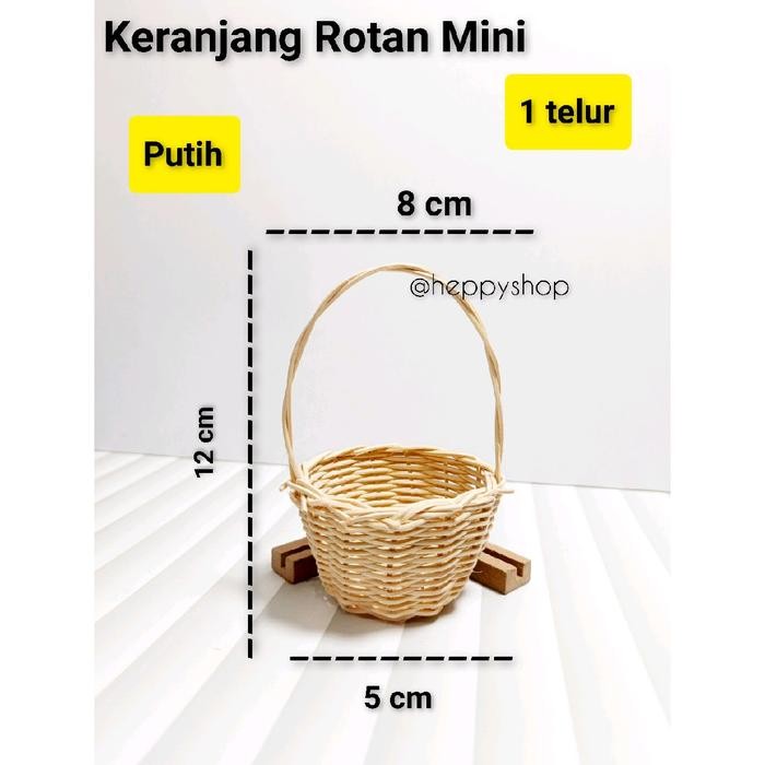Keranjang Rotan Mini Keranjang Telur Paskah Mini Keranjang Mini