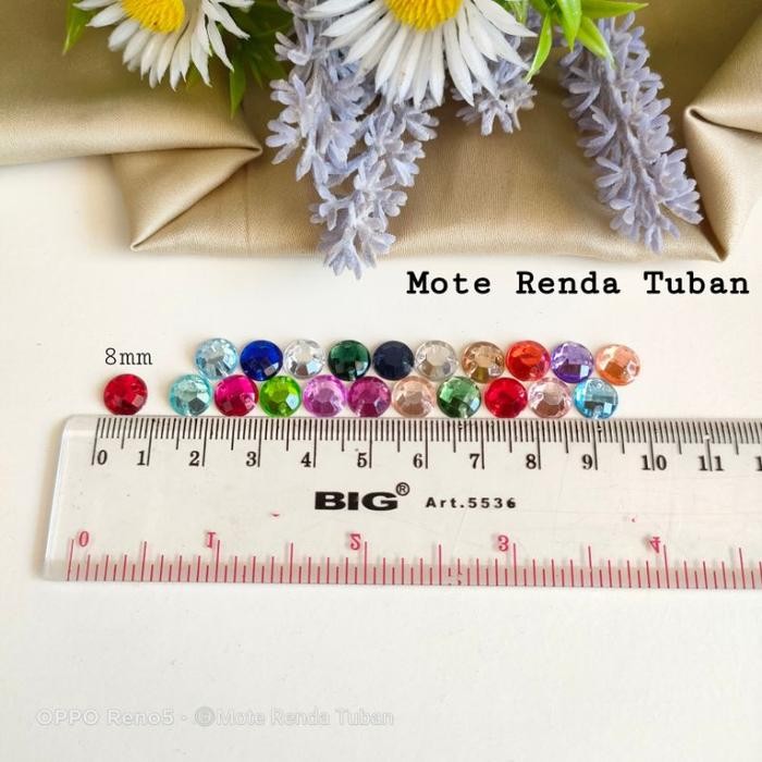 FAVORITE Bulat Taiwan 8mm Payet Kristal Jahit Diamond Bulat