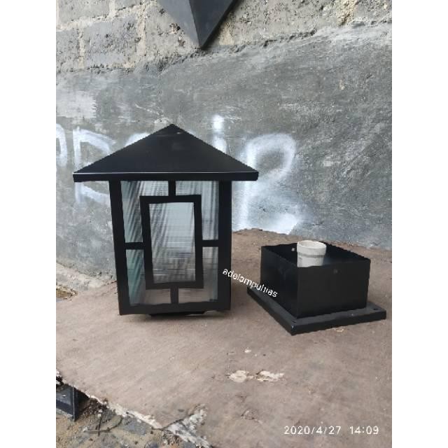 Lampu hias pilar taman bagus minimalis. Lampu unik.