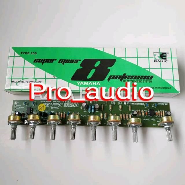 Kit Mixer YAMAHA 8 potensio - Pre Amp Mic - Penguat mic