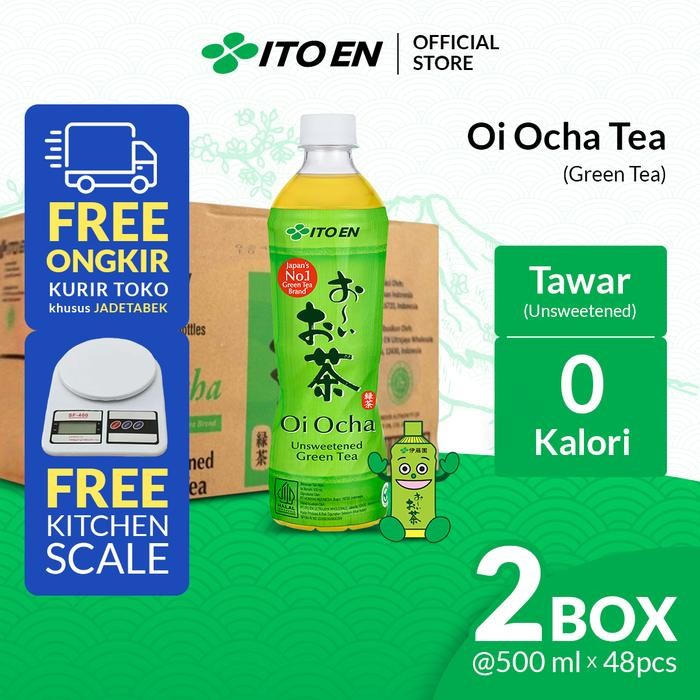

2 Box ITO EN Oi Ocha Green Tea No Sugar 500ml Free Kitchen Scale