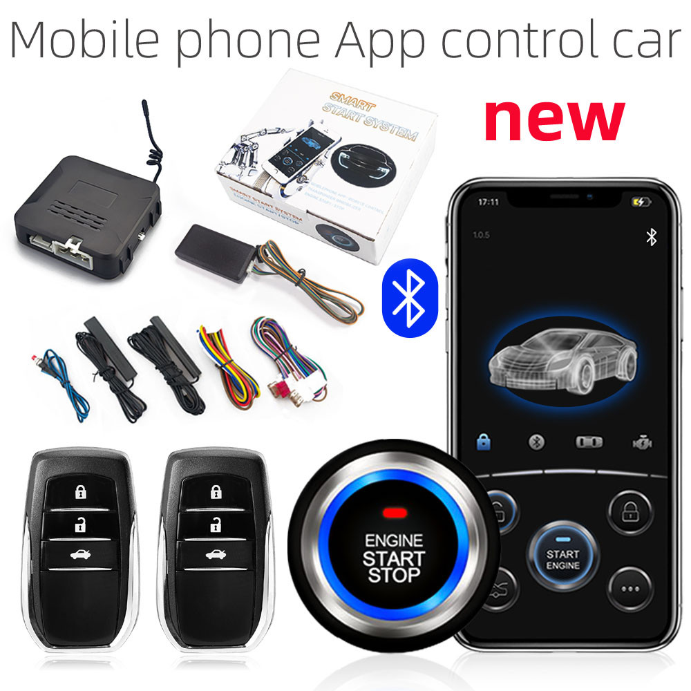 Car Remote Start Stop Kit Bluetooth Mobile Phone APP Control Engine Ignition Open Trunk PKE Keyless 