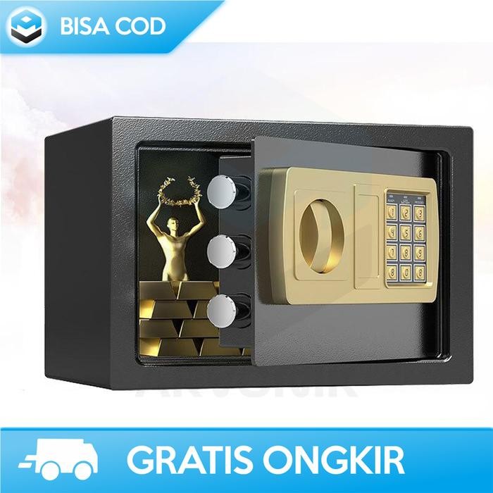 BRANKAS KECIL DOKUMEN TAHAN API KOTAK PENYIMPANAN UANG PASSWORD LOCK