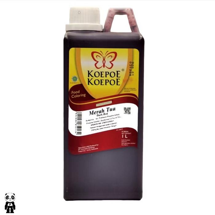 

KOEPOE KOEPOE PEWARNA MAKANAN MERAH TUA 1 LITER FOOD COLORING DARK RED 1L