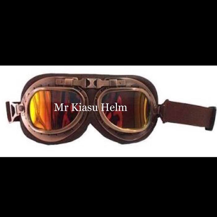 goggle kaca mata helm cakil HBC Pilot Retro Klasik kacamata SNAIL