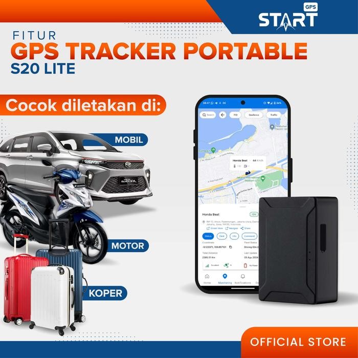 Terbaik Gps Tracker Portable Magnet Alat Pelacak Kendaraan Motor Mobil - Start Gps S20 Lite Alat