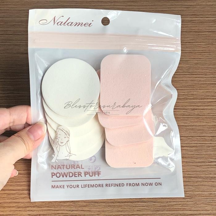 [isi 8] SPON BEDAK ISI 8 PCS SEGI DAN BULAT - SPONS MAKE UP FOUNDATION