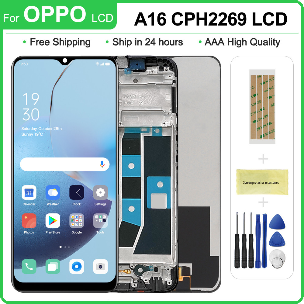 6.52'' Original For Oppo A16 2021 LCD CPH2269 Display Touch Screen