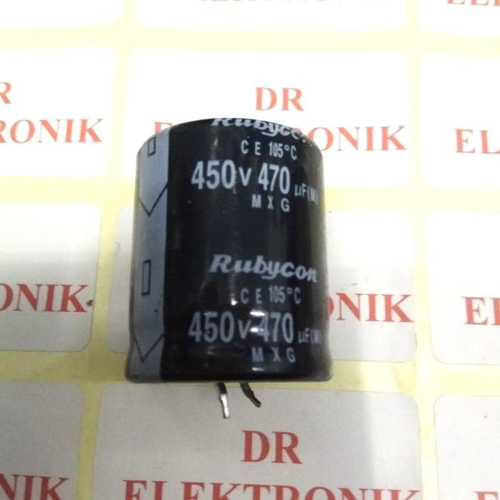 CAPASITOR KAPASITOR ELCO 470UF 470 UF MIKRO 450V 450 VOLT RUBYCON