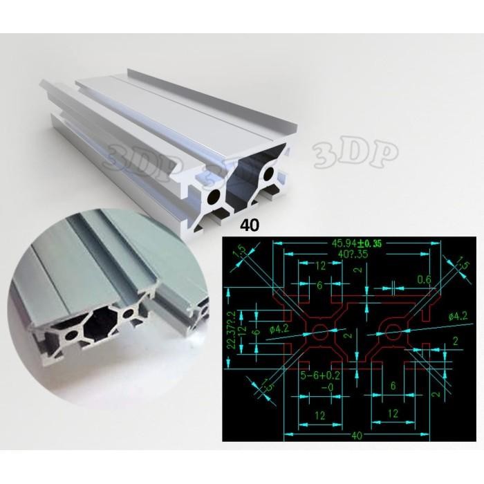 ALUMINIUM PROFILE V SLOT RAIL 2040E