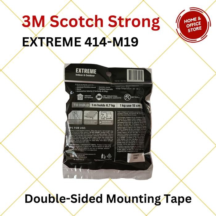 

3M Scotch Vhb Strong Outdoor Mounting Tape Extreme 19 Mm X 4 M
