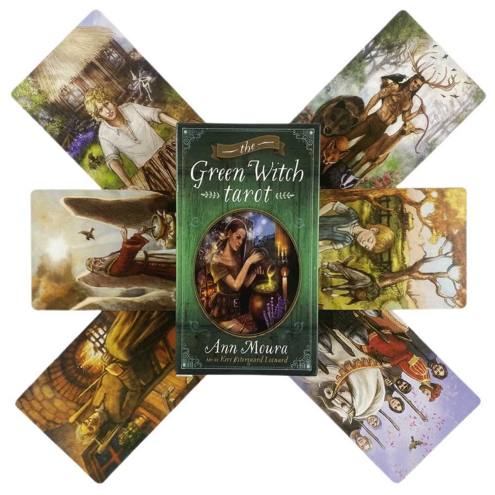 

1Pcs Deck Tarot 78 Cards The Green Witch Tarot Card Deck Family Party Board Game Oracle Playing Card
