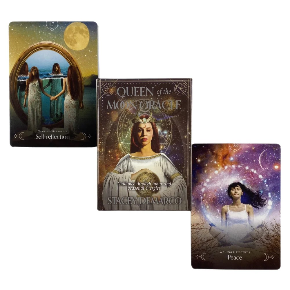 

1Pcs Deck Tarot Queen of The Moon Oracle Card Full English Party Board Game 44 Cards Deck Tarot