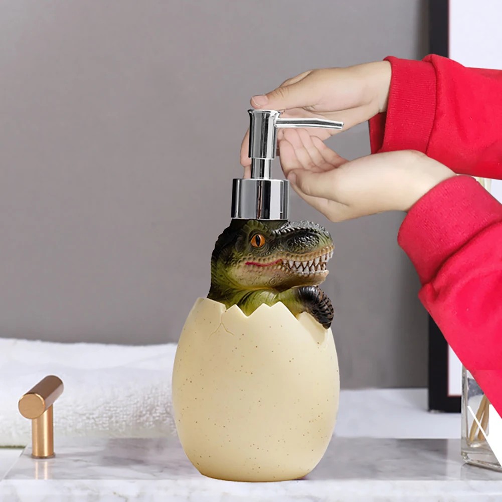 

Creative Dinosaur Shape Liquid Soap Dispenser Washing Hand Sanitizer Bottle Bathroom Shampoo Shower