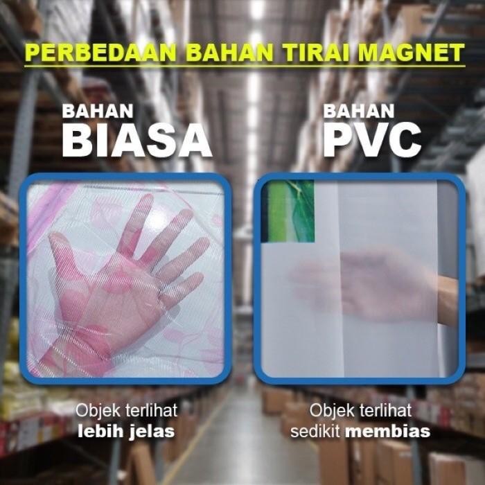 (Allthebest) Tirai Magnet Anti Nyamuk-Tirai Magnet PVC-Tirai Magnet Ber-AC Tebal