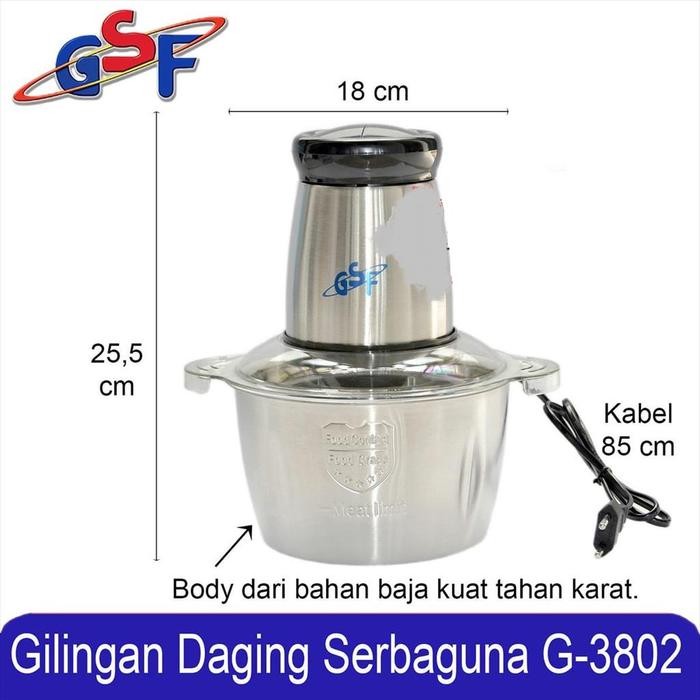 Allthebest GSF Blender Chopper Penggiling Daging Bumbu Food Processor Stainless