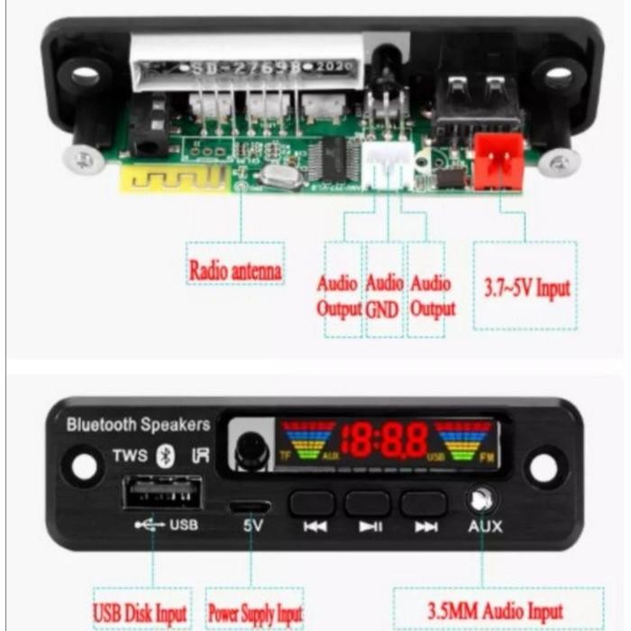 (Allthebest) KIT MODUL Bluetooth 5.0 TWS MP3 USB loseless PLAYER FM Radio