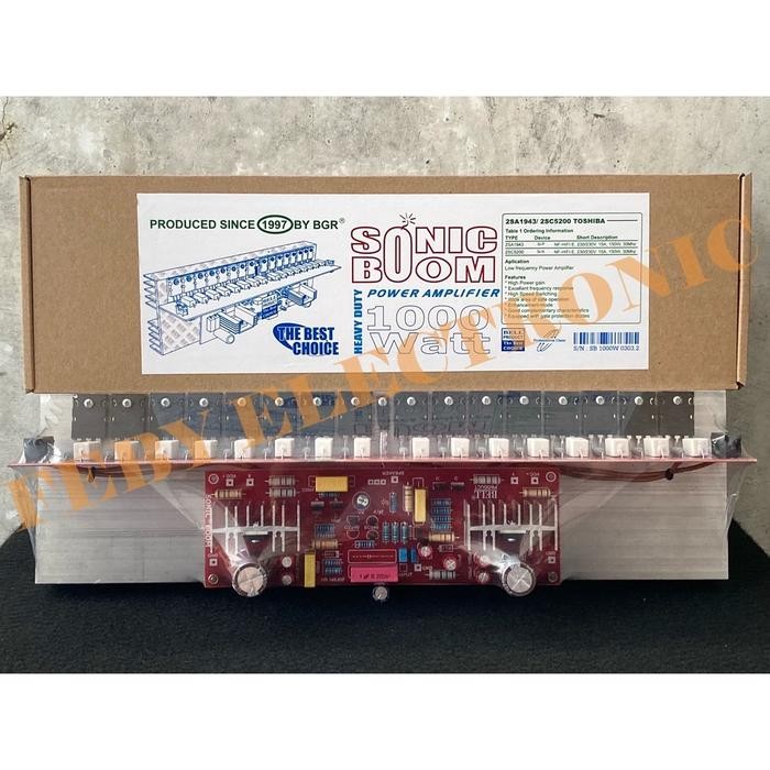 (Allthebest) Kit Power Amplifier Mono SONIC BOOM 1000 Watt Tr Toshiba BELL