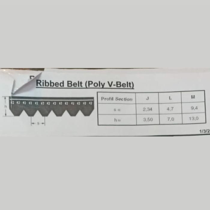V-BELT BELT OPTIBELT RB PJ414 PJ 414 HARGA PER JALUR