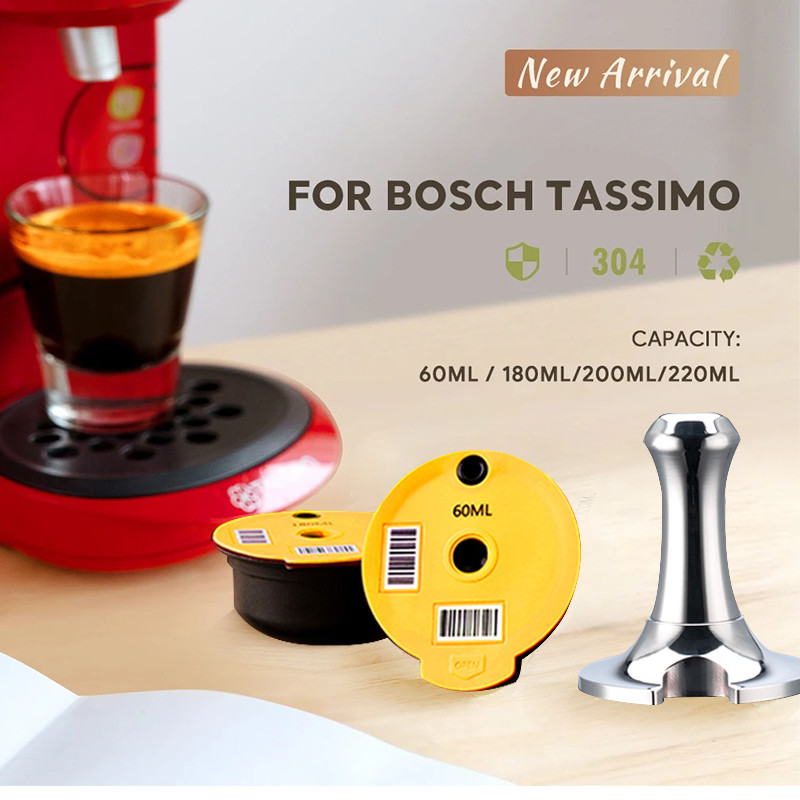Bosch Reusable Coffee Capsule for Tassimo BOSCH Machine Refillable
