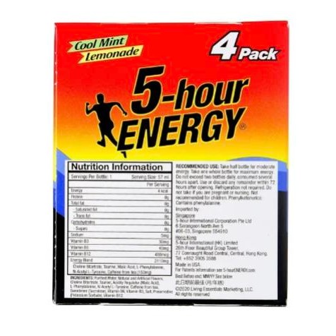 

5 Hour Energy Regular Cool Mint Lemonade 4S Energy Drink Termurah