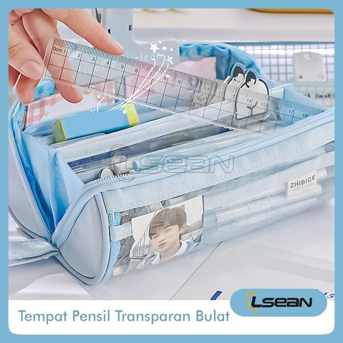 

NYBEBY26 TEMPAT PENSIL TRANSPARAN ESTETIK BENTUK BULAT TEMPAT PENYIMPANAN ALAT TULIS MULTIFUNGSI