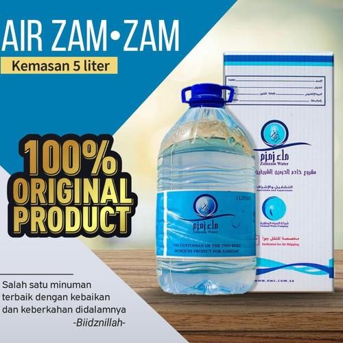 

Air Zam Zam Murni Asli 5 Liter Original Mekkah Barcode Resmi